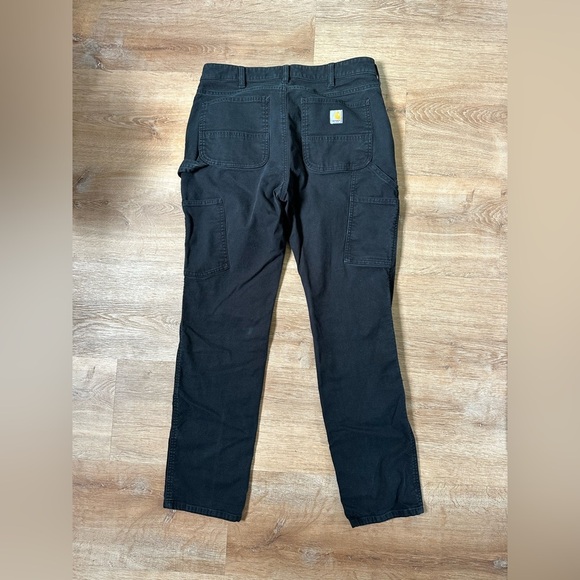 Womens Carhartt Rugged Flex Double Front Canvas Cargo Work Pants Size 10 Black - Picture 3 of 9